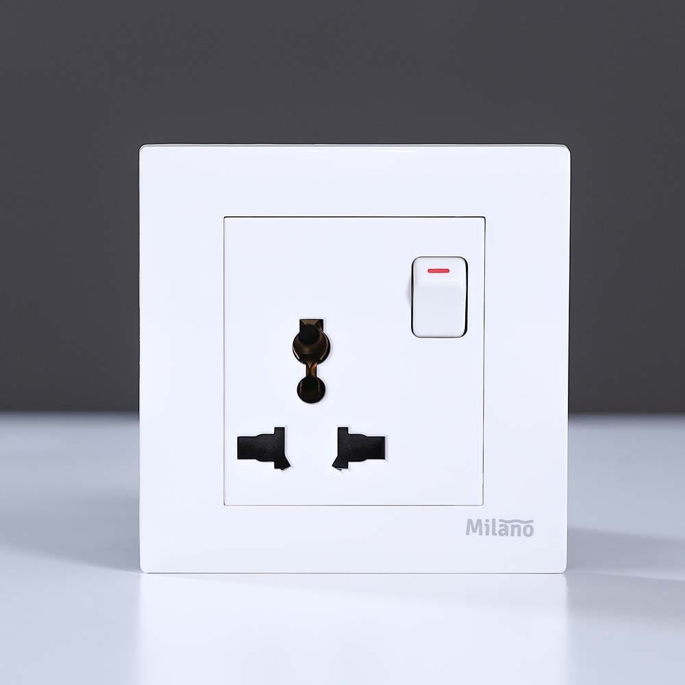 Milano 16A Universal Switched Socket  MPW