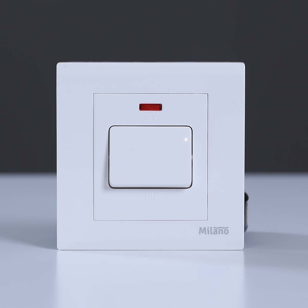 MILANO 20A DP SWITCH WITH NEON