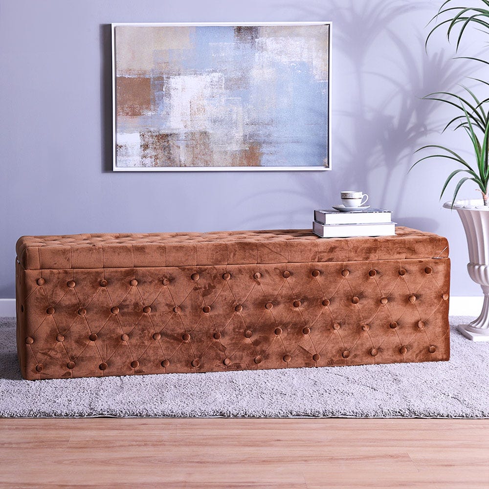 Randyl Storage Ottoman _ Chocolate