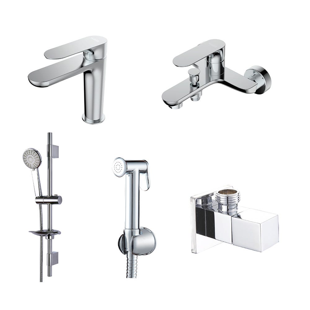 MILANO VERDI COLLECTION (BASIN plus BATH plus SHATTAF plus ANGLE VALVE plus KIT)