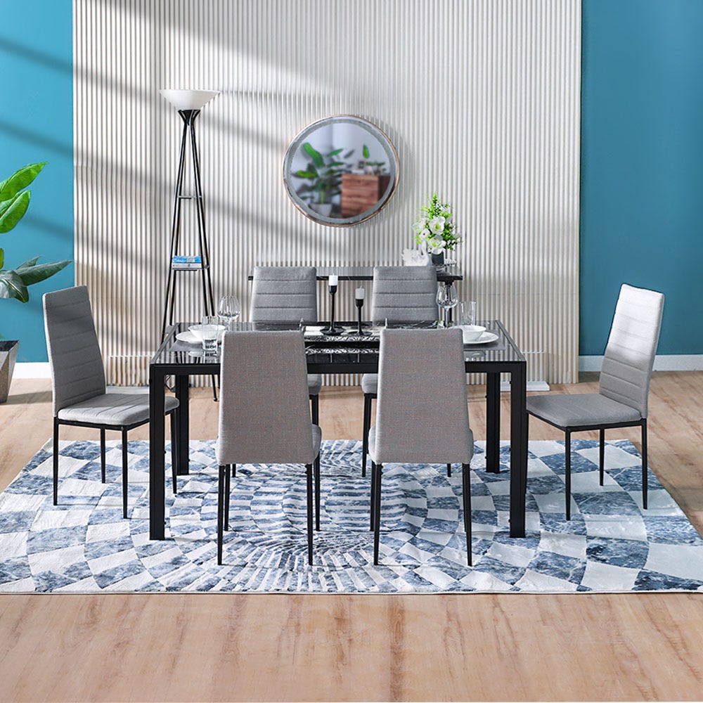 Rhian 1 plus 6 Dining Set