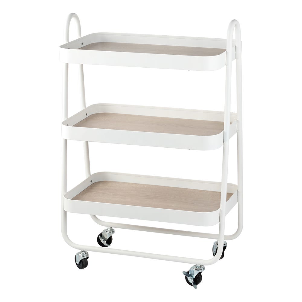 SS21 Oliver 3 Tier Bath Storage Cart White