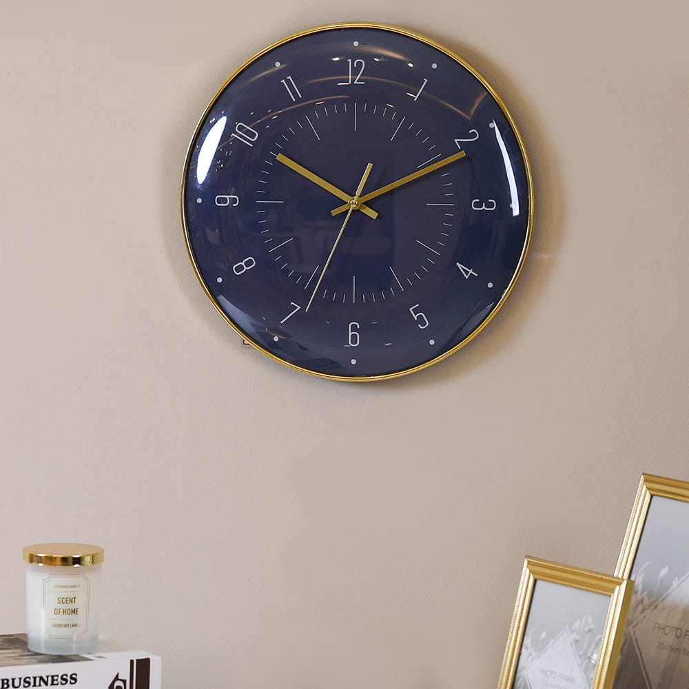 SS21 Stolpa Step Movement Wall Clock Blue