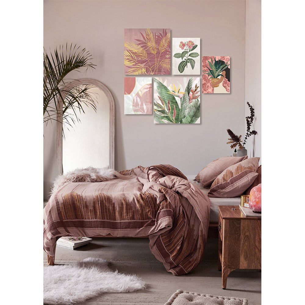 SS21 KELLAN FLOWER AND ALOE VERA WALL ART SET