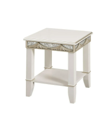 Celestial End Table - Off White / Gold