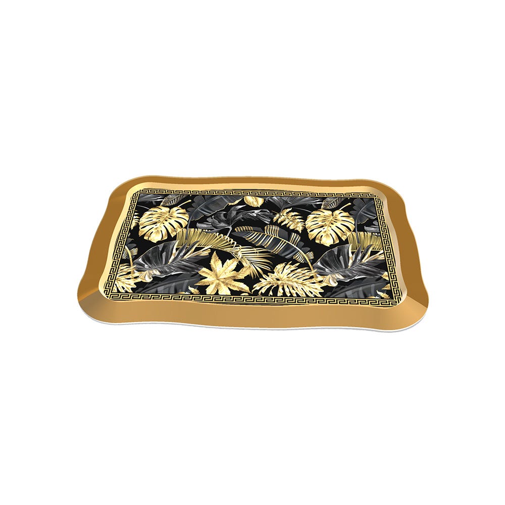 BLACK OAK WAVED SERVING TRAY 2 PCS SET