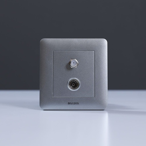 [ELE-Dan-01346] Milano TV and Satellite Socket SL PS