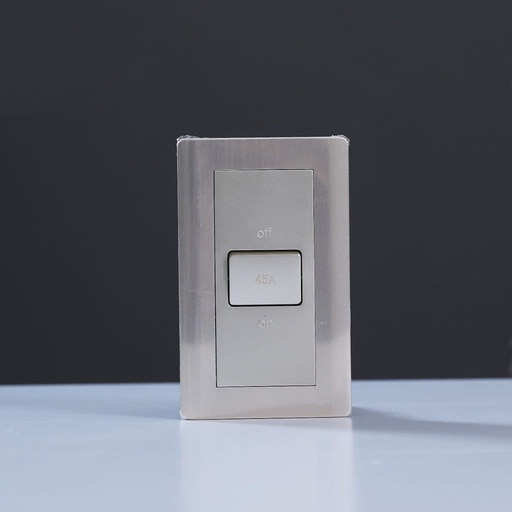 [ELE-Dan-01388] MILANO 45A DP SWITCH WITH NEON _3X6_ GD