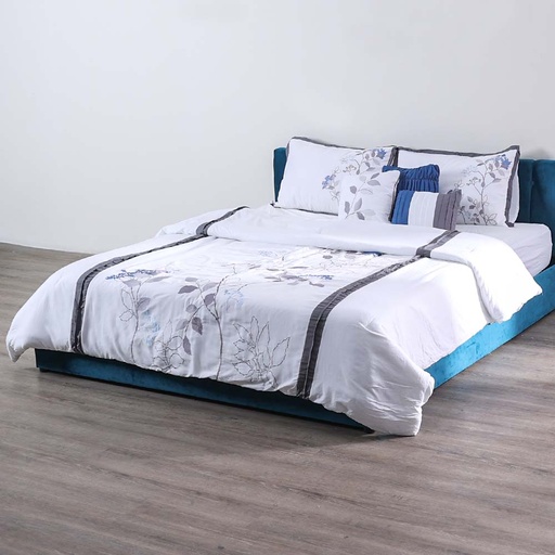 [HOM-Dan-01643] Arianna_Anissa King Sor7 Emb Comforter Set White