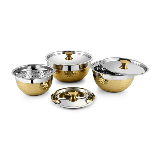 [HOM-Dan-01900] SS22 CELINA 3 PC SERVING BOWLS WITH LIDS