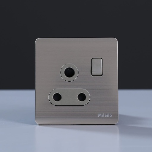 [ELE-Dan-01935] MILANO 15A SWITCHED SOCKET GD