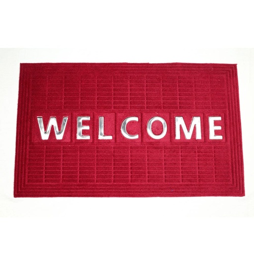 [HOM-Dan-02250] Atlas Welcome Steel Integrated Door Mat Maroon