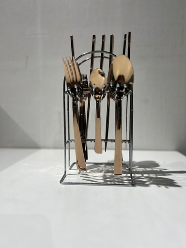 [Hom-ova-05787] 24 Pcs Spoon Set-Brown