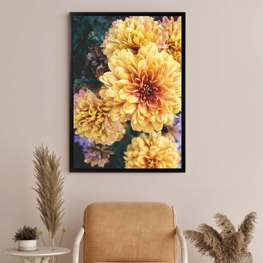 [HOM-Dan-00603] AW21 Gallery Blooming Yellow Flowers Framed Art