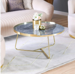 [FUR-Dan-06162] Cianna Coffee Table - Grey / Golden