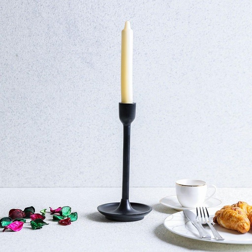 [HOM-Dan-00653] AW21 Aliena Taper Candle Holder_L Black