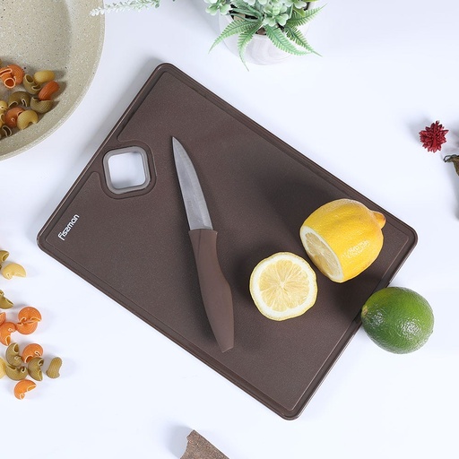 [HOM-Dan-00838] MY GADGET SET OF KNIFE WITH BIG CUTTING BOARD CHOCO