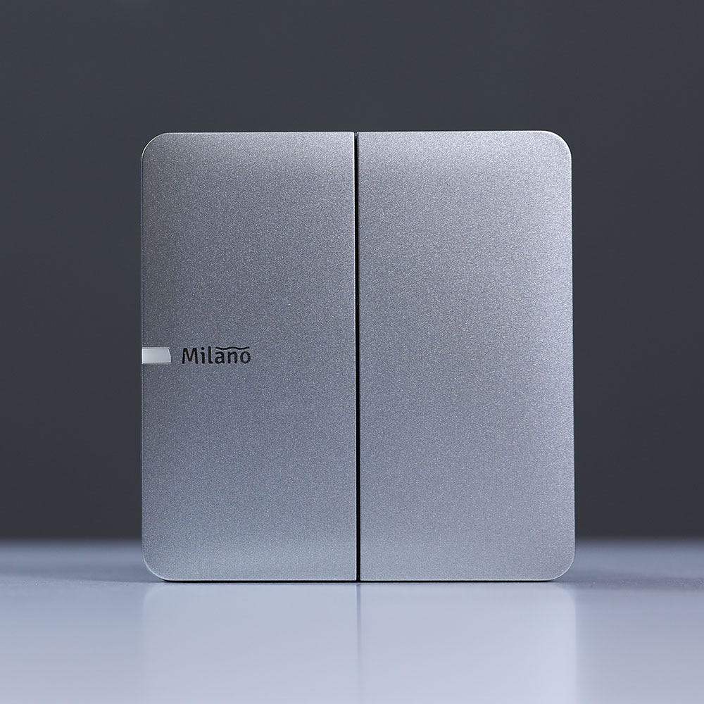 Milano 10A 2 Gang 1 Way Switch SL PS