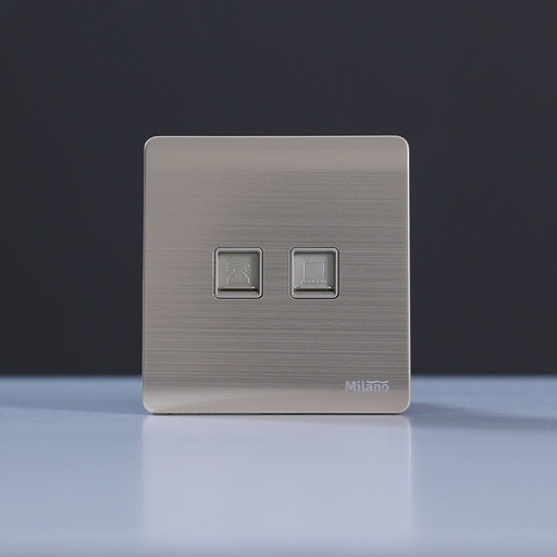 [ELE-Dan-01301] MILANO TEL plus DATA OUTLET CAT6
