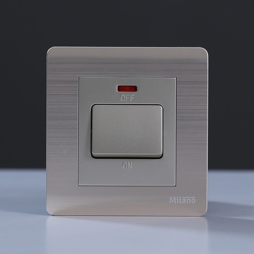 [ELE-Dan-01916] MILANO 20A DP SWITCH WITH NEON GD